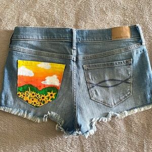 Hand Painted Jean Shorts